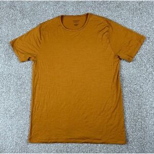 Taylor Stitch Shirt Mens 42 Orange Merino Wool Baselayer Stretch Hiking Large